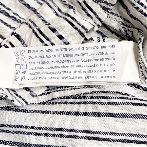 Forever21 White and Blue Striped Skort Size Medium - Picture 7 of 8